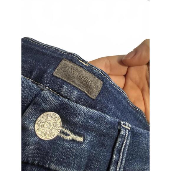 Mother Dark Blue Straight Leg Jeans - Picture 3 of 5